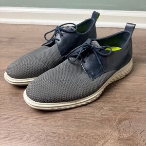 ECCO Men's ST.1 Hybrid Lite Casual Tie Oxford in Titanium/Denim Blue - US 10